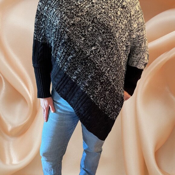 Great Northwest Indigo Turtleneck Sweater Shaw - Picture 2 of 3